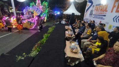 Polres Bojonegoro Gandeng Media Sampaikan Pesan Pemilu Damai Lewat Festival Patrol Oklik