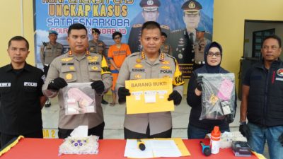 Polresta Sidoarjo Berhasil Amankan Tersangka Kurir Sabu Asal Kraton