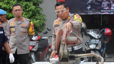 Hasil Operasi Balap Liar, Polres Ponorogo  Amankan 238 Unit Kendaraan Bermotor