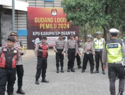 Polres Nganjuk Gelar Patroli Skala Besar Cegah Potensi Konflik Jelang Pemilu 2024