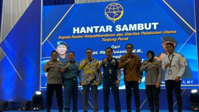 Polres Tanjung Perak Hadiri Hantar Sambut Kepala Kantor Kesyahbandaran dan Otoritas Pelabuhan Utama Tanjung Perak