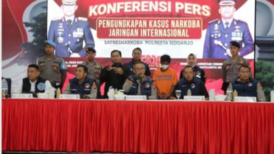 30Kg Sabu, Pengedar Jaringan Internasional Berhasil Terungkap Satresnarkoba Polresta Sidoarjo