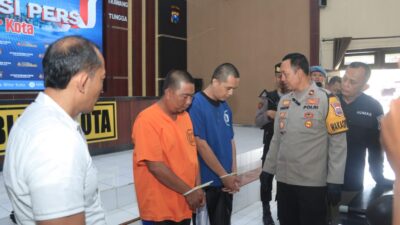 Polres Blitar Kota Berhasil Amankan Pelaku Begal Dengan Modus Kempes Ban
