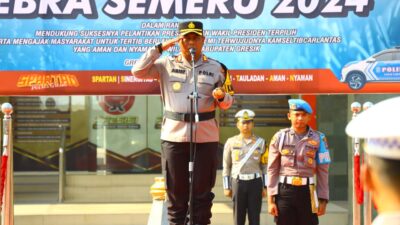 Polres Gresik Gelar Apel Pasukan Operasi Zebra Semeru 2024