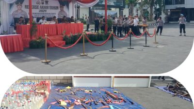 Polrestabes Surabaya Musnahkan Barang Bukti Narkotika dan Ribuan Botol Minuman Ilegal