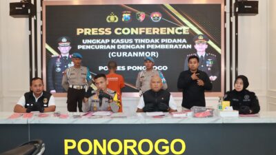 Polres Ponorogo Ungkap Kasus Curanmor, Tersangka Residivis Diamankan