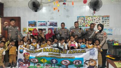Satlantas Polres Pelabuhan Tanjung Perak Ajak Anak TK Lil Wathon Kenal Lalu Lintas Sejak Dini
