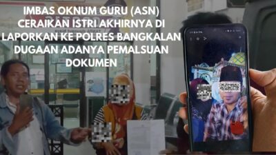 Diduga Permainkan Hukum, Oknum Guru ASN Resmi Dilaporkan Ke Polres Bangkalan