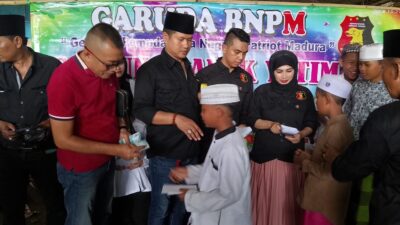 Bulan Sya’ban, Ormas Garuda BNPM Santuni Anak yatim Piatu di Pasar Buah Tanjungsari