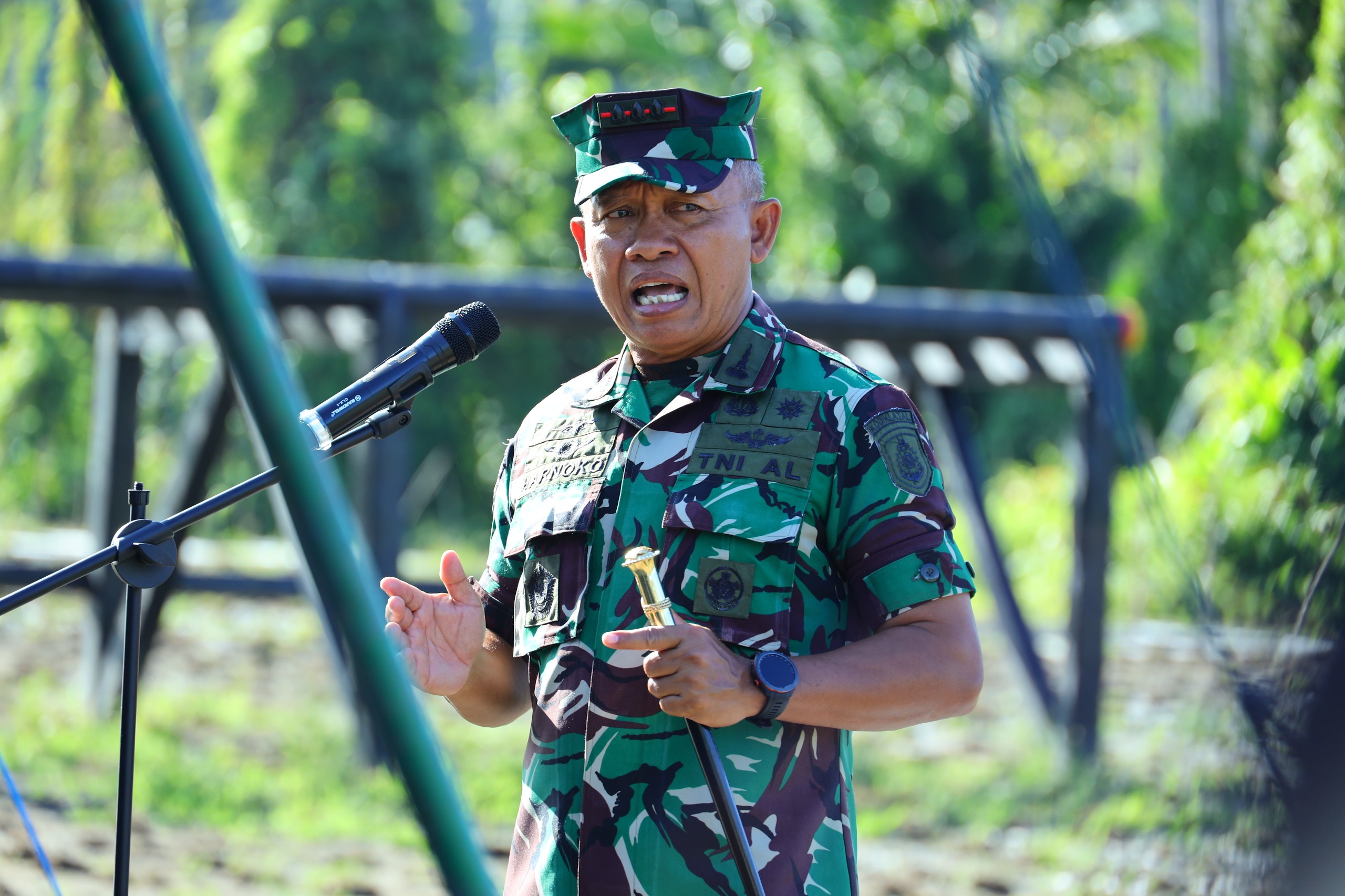 Foto ; Dansatdik - 3 Kodiklatal Gelar Tasyakuran dan Uji Coba Fasilitas Halang Rintang Ksatrian TNI AL