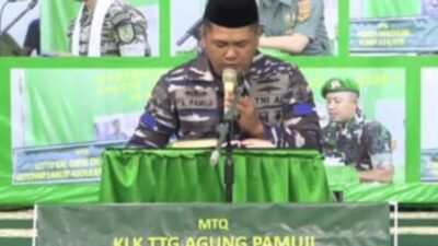 Foto : Prajurit Ditlat Kodiklatal Klk Agung Juara 3 MTQ Ke-2 TNI – Polri Wilayah Jawa Timur