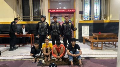 4 Pemuda Aksi Tawuran di Jalan Kenjeran Berhasil Diamankan polisi