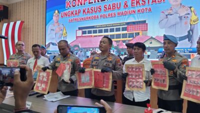 Polres Madiun Kota Berhasil Amankan Pengedar Narkoba dan Sita 1 Kilogram Sabu